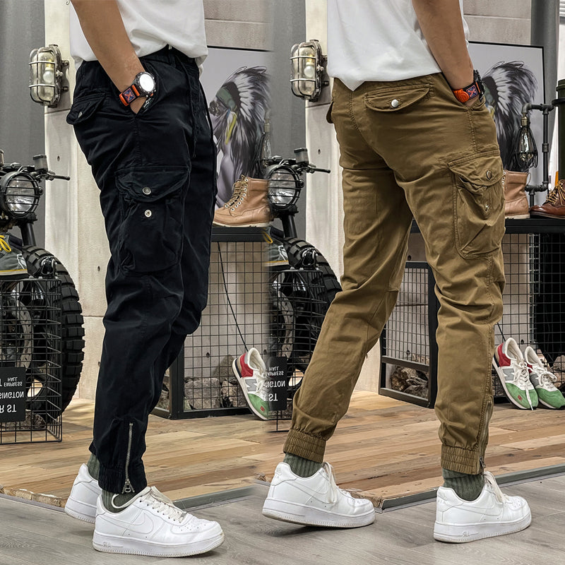 Pantalones Cargo Marino Multibolsillo