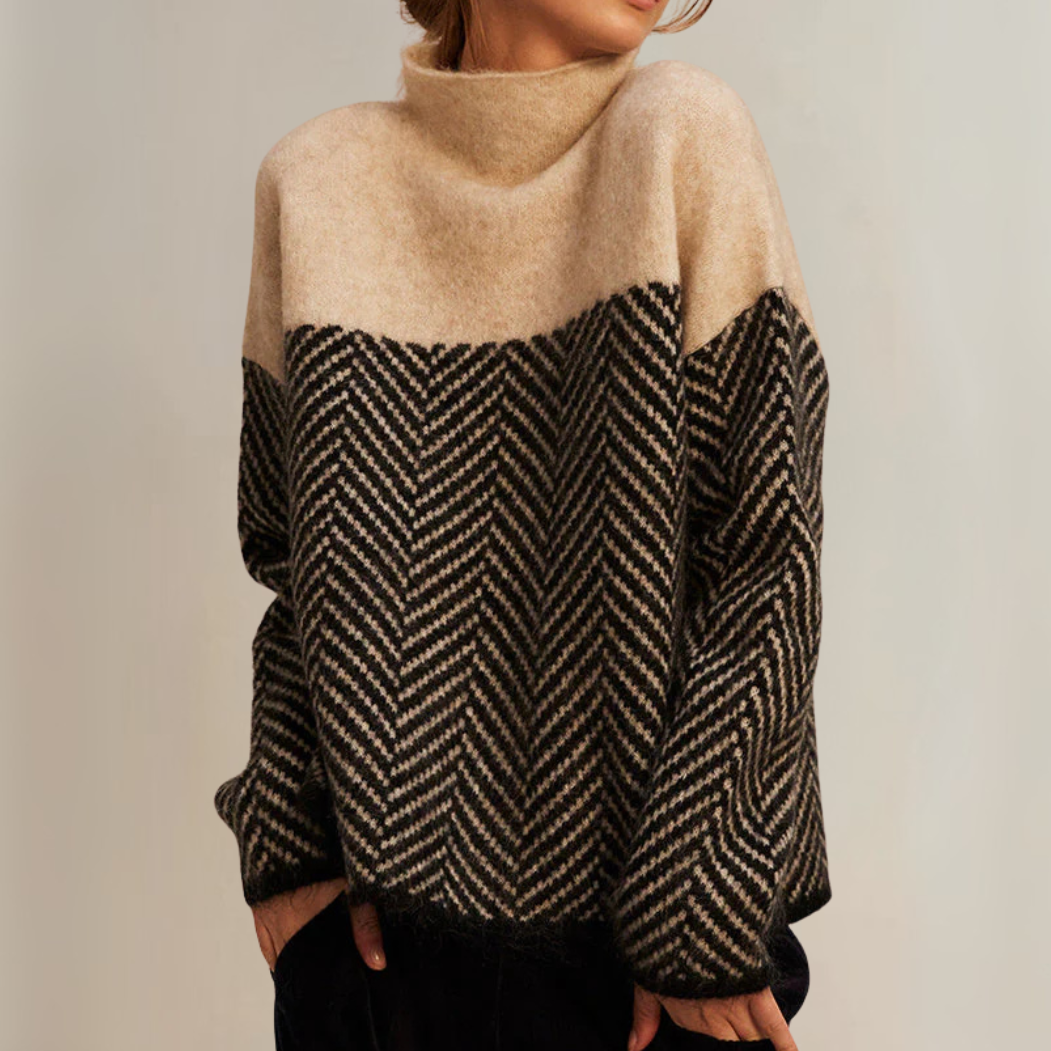 Norah | Suéter de cuello alto de algodón