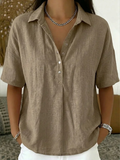 Elena™ | Blusa con textura de lino