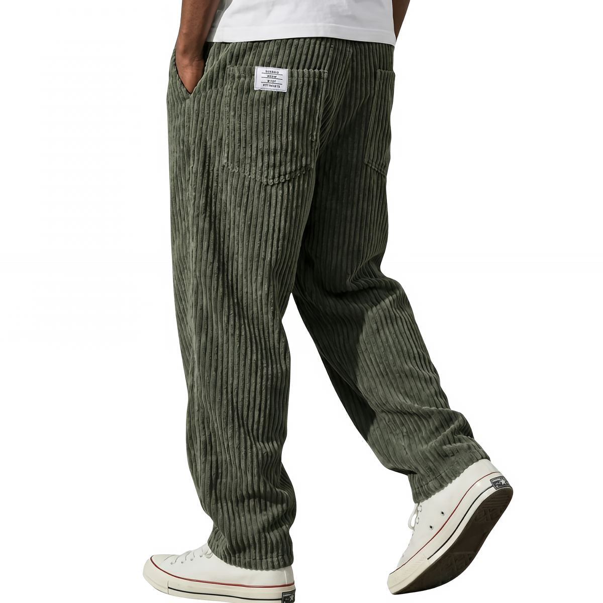 Pantalón de pana con cintura elástica