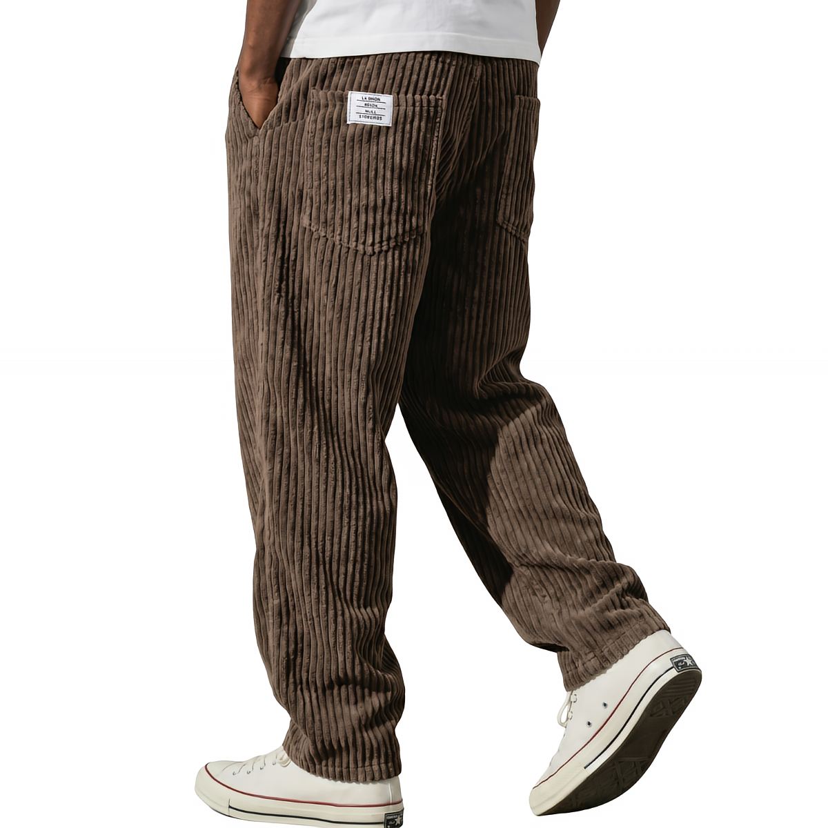 Pantalón de pana con cintura elástica