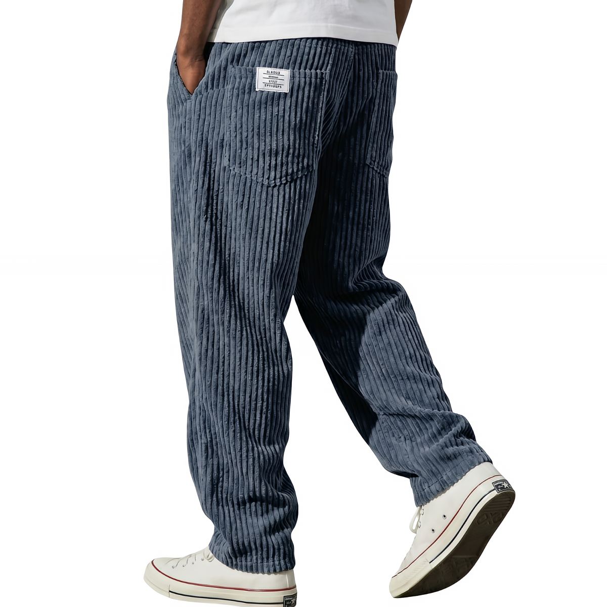 Pantalón de pana con cintura elástica