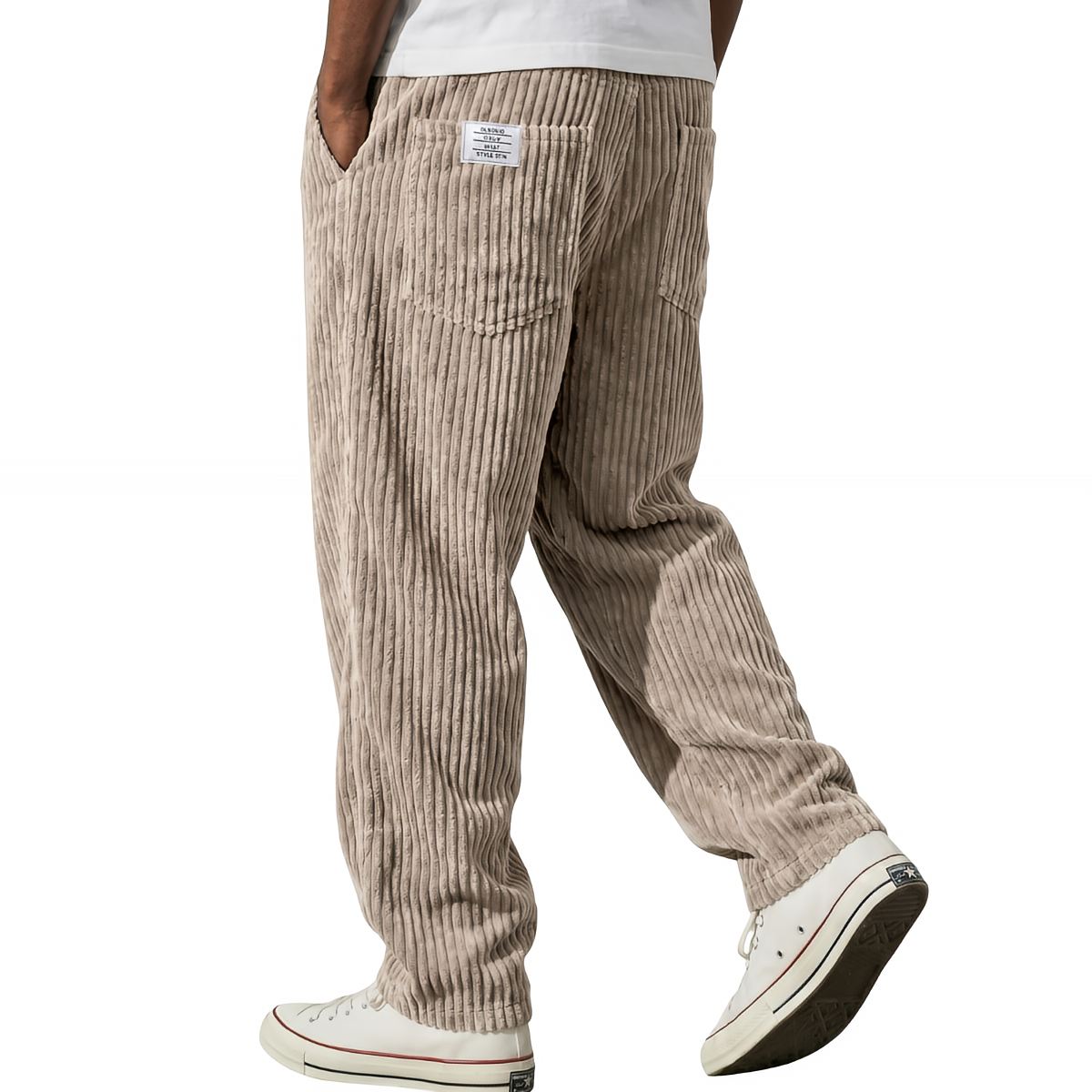 Pantalón de pana con cintura elástica