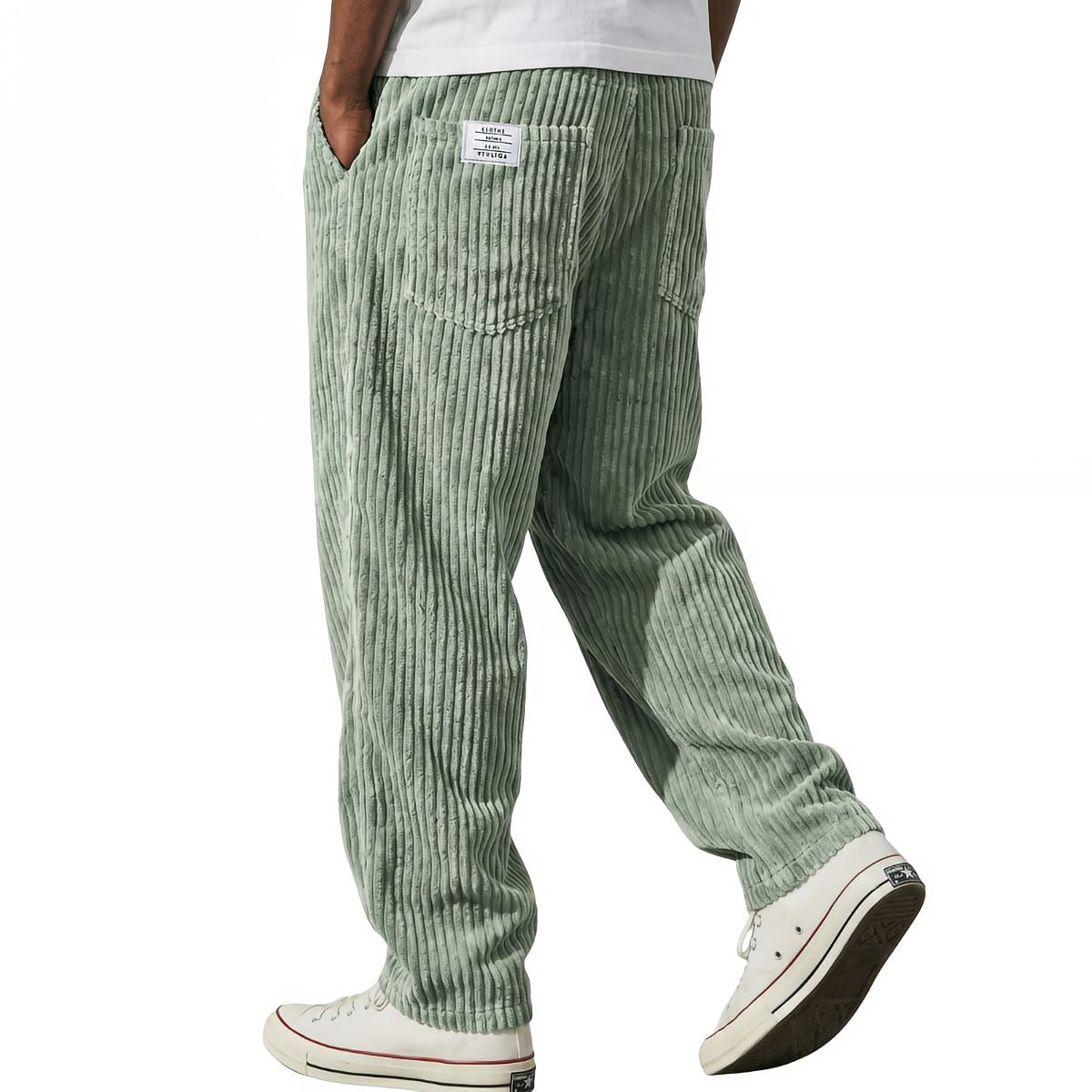 Pantalón de pana con cintura elástica