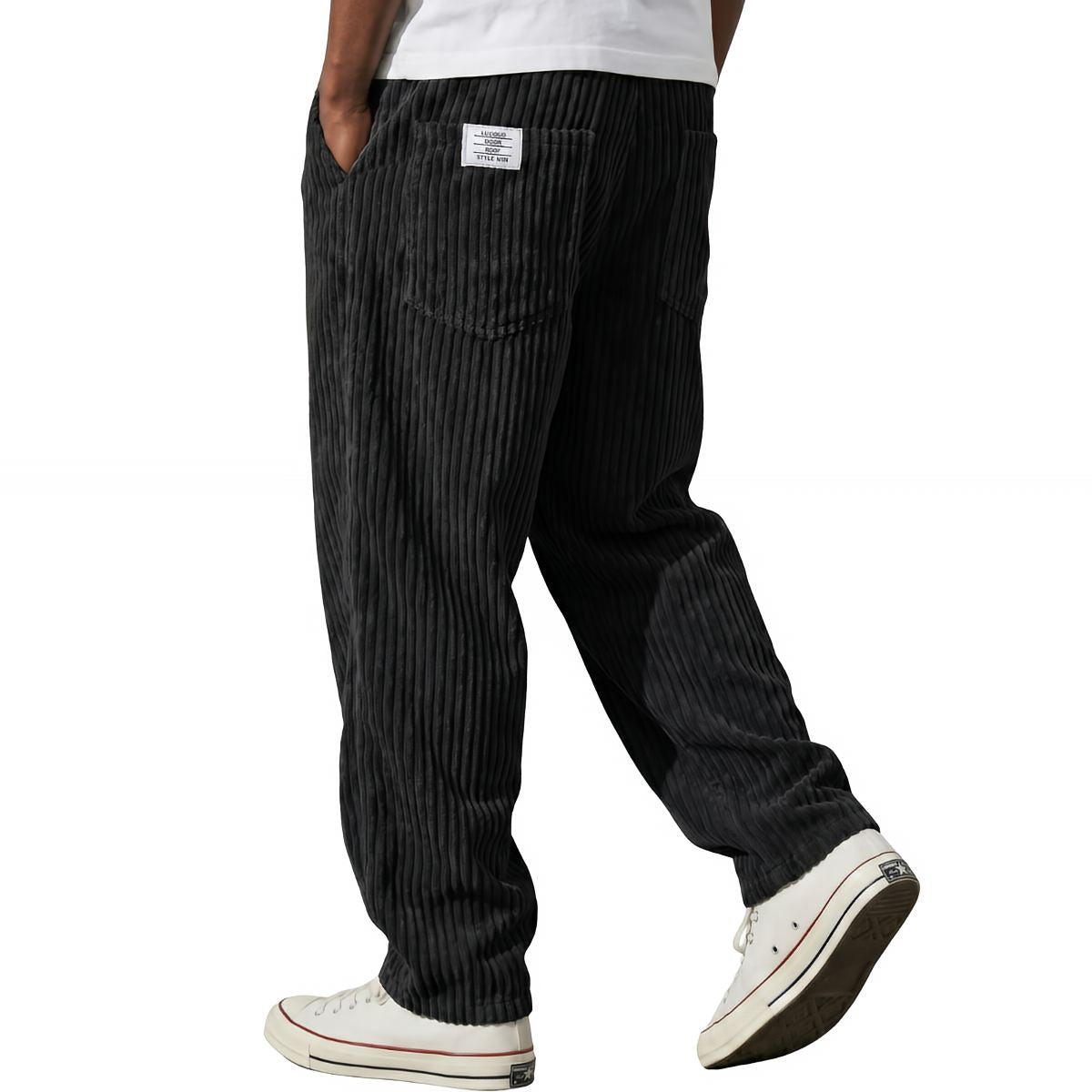 Pantalón de pana con cintura elástica