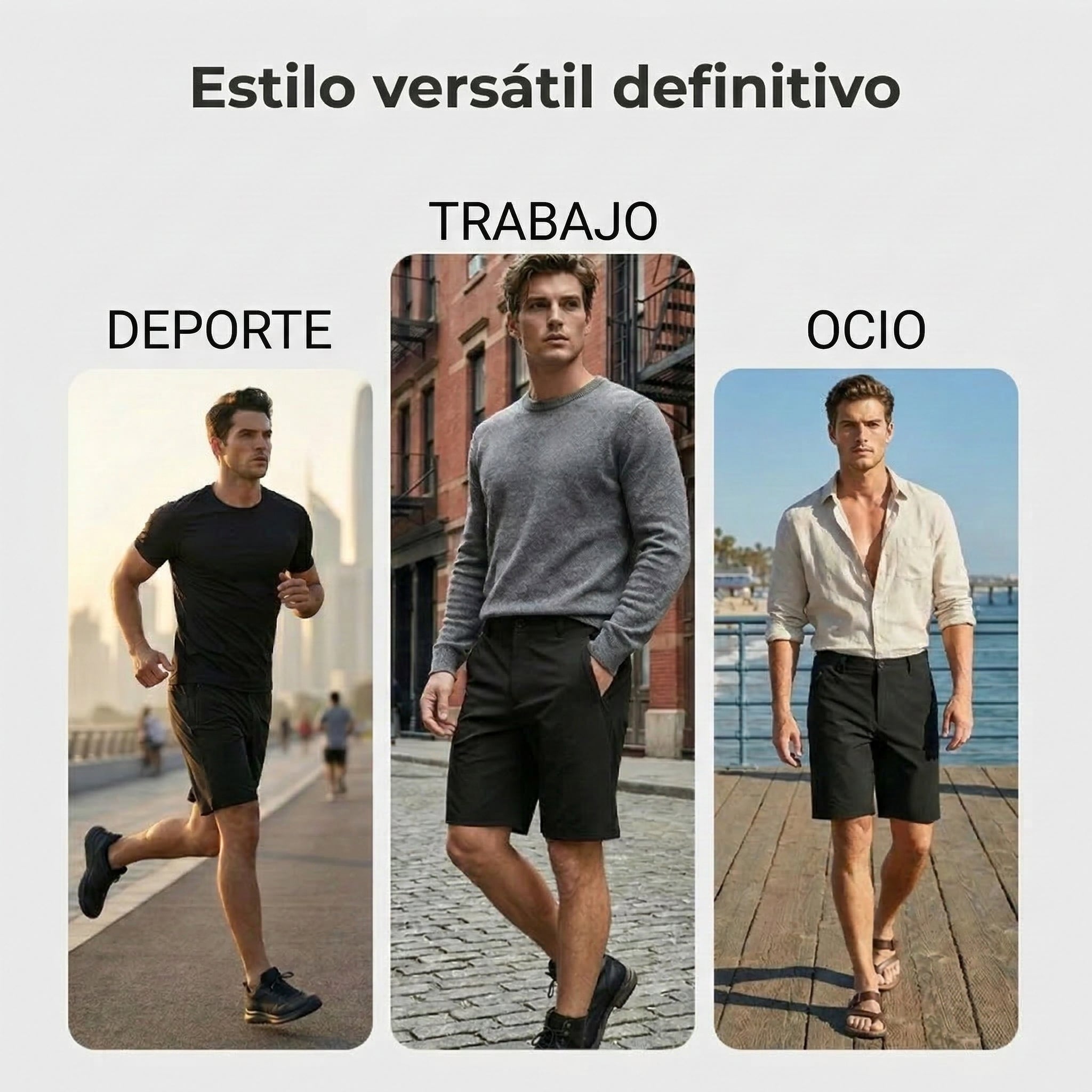 Chino corto elástico
