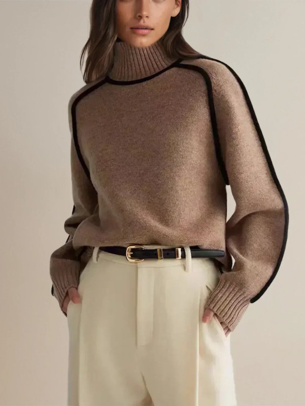 Donna | Elegante suéter de cuello alto