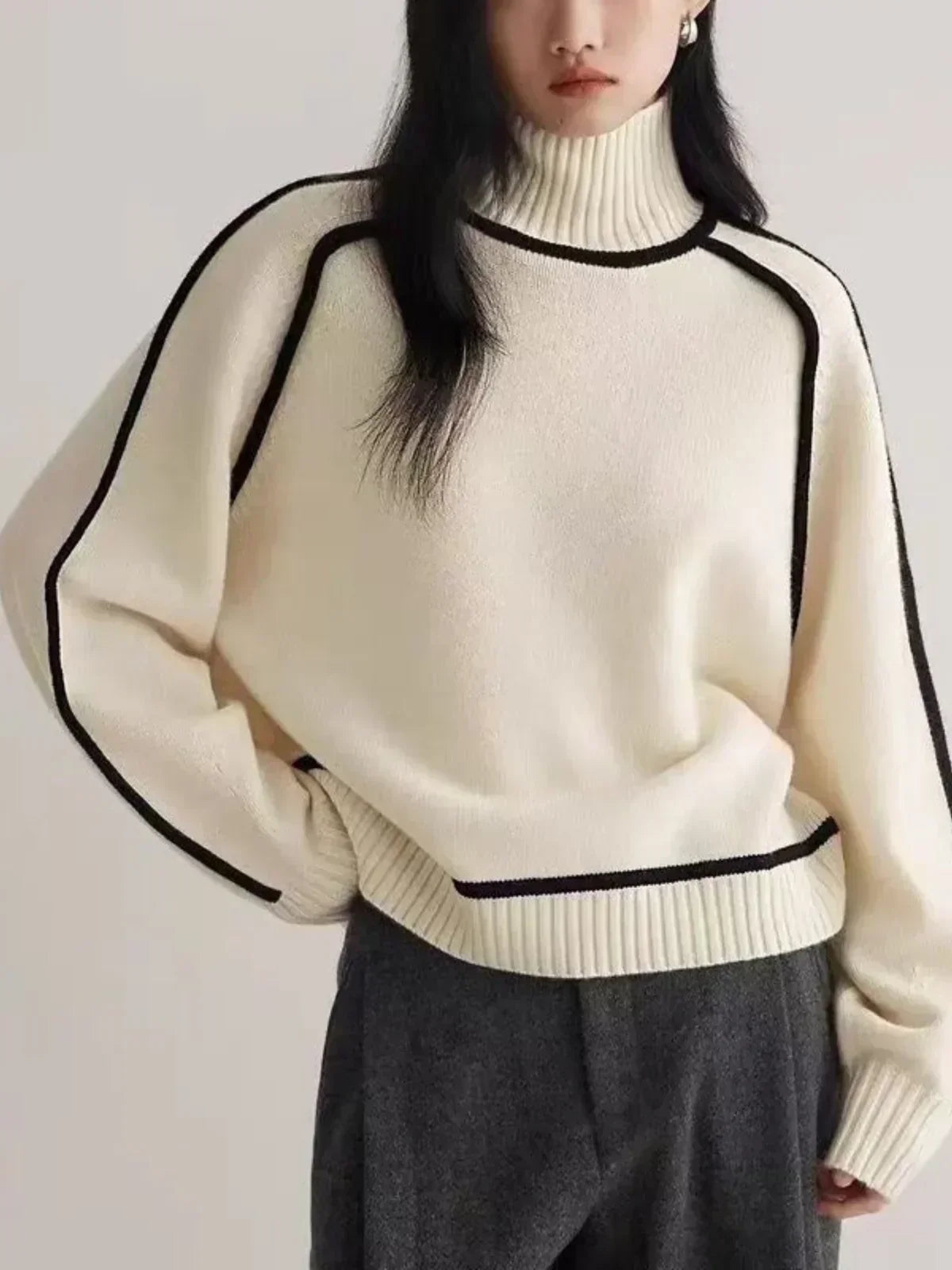 Donna | Elegante suéter de cuello alto