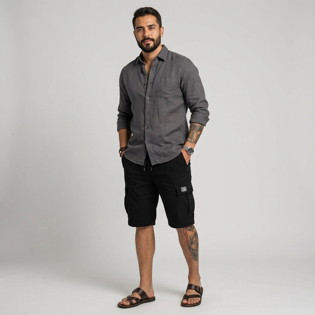 Pantalones Cargo Marino cortos