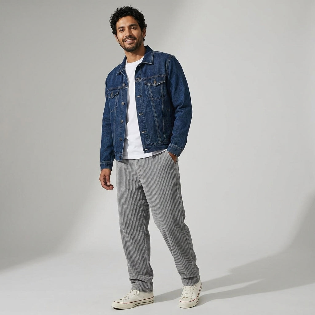 Pantalón de pana con cintura elástica