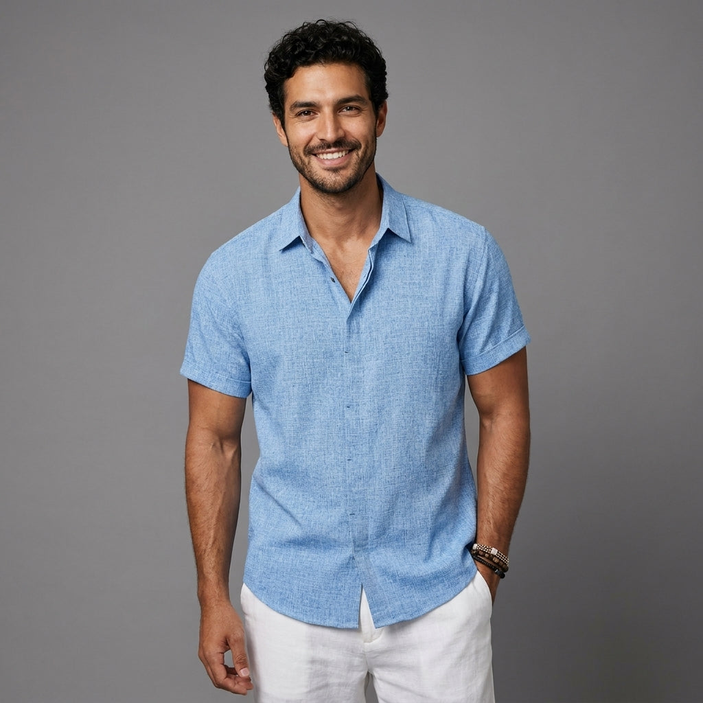 KEVIN | CAMISA ELEGANTE DE MANGA CORTA PARA HOMBRE