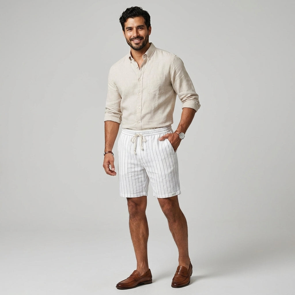Milano™ · Pantalón corto de lino ligero para hombre