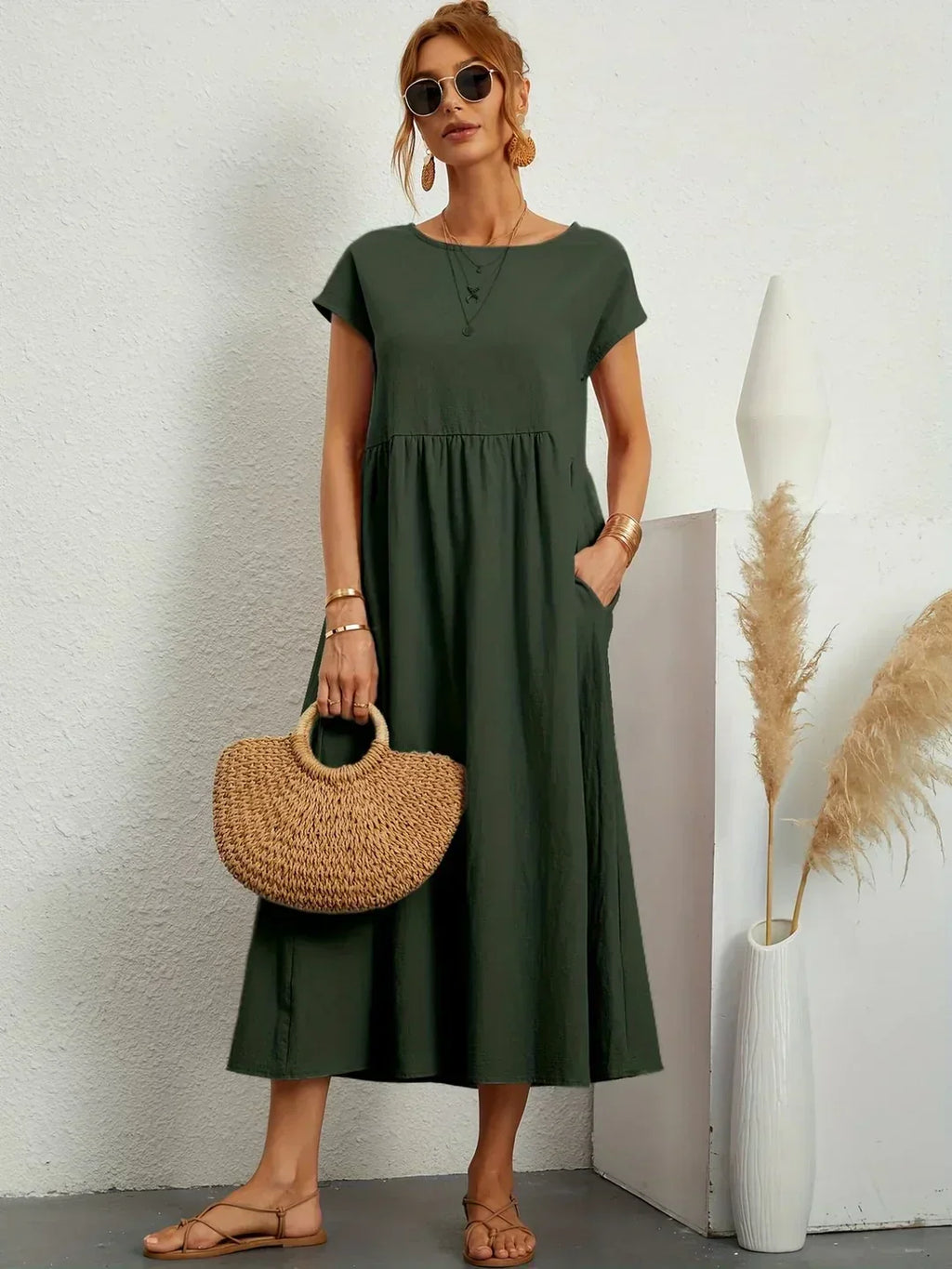 GABRIELA™ | VESTIDO MIDI FLUIDO DE ELEGANCIA ATEMPORAL