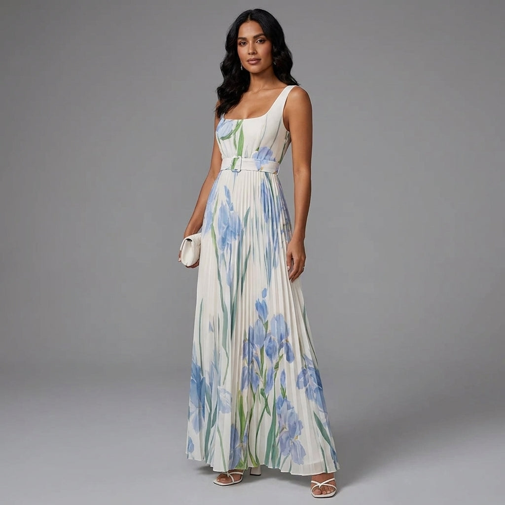 Oriana | Vestido Maxi Evasé Floral