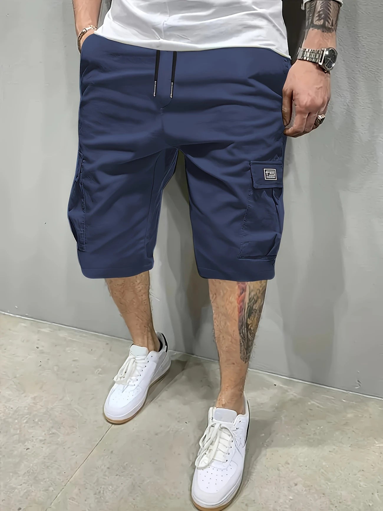 Pantalones Cargo Marino cortos