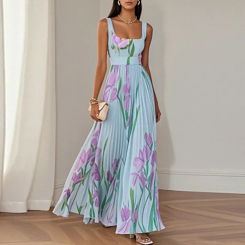 Oriana | Vestido Maxi Evasé Floral