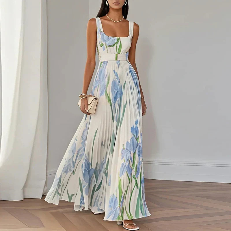 Oriana | Vestido Maxi Evasé Floral