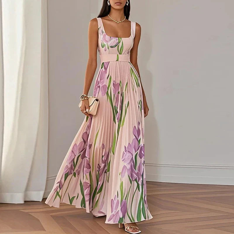 Oriana | Vestido Maxi Evasé Floral