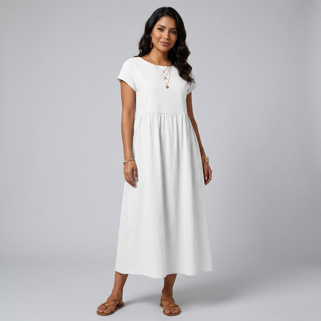 GABRIELA™ | VESTIDO MIDI FLUIDO DE ELEGANCIA ATEMPORAL