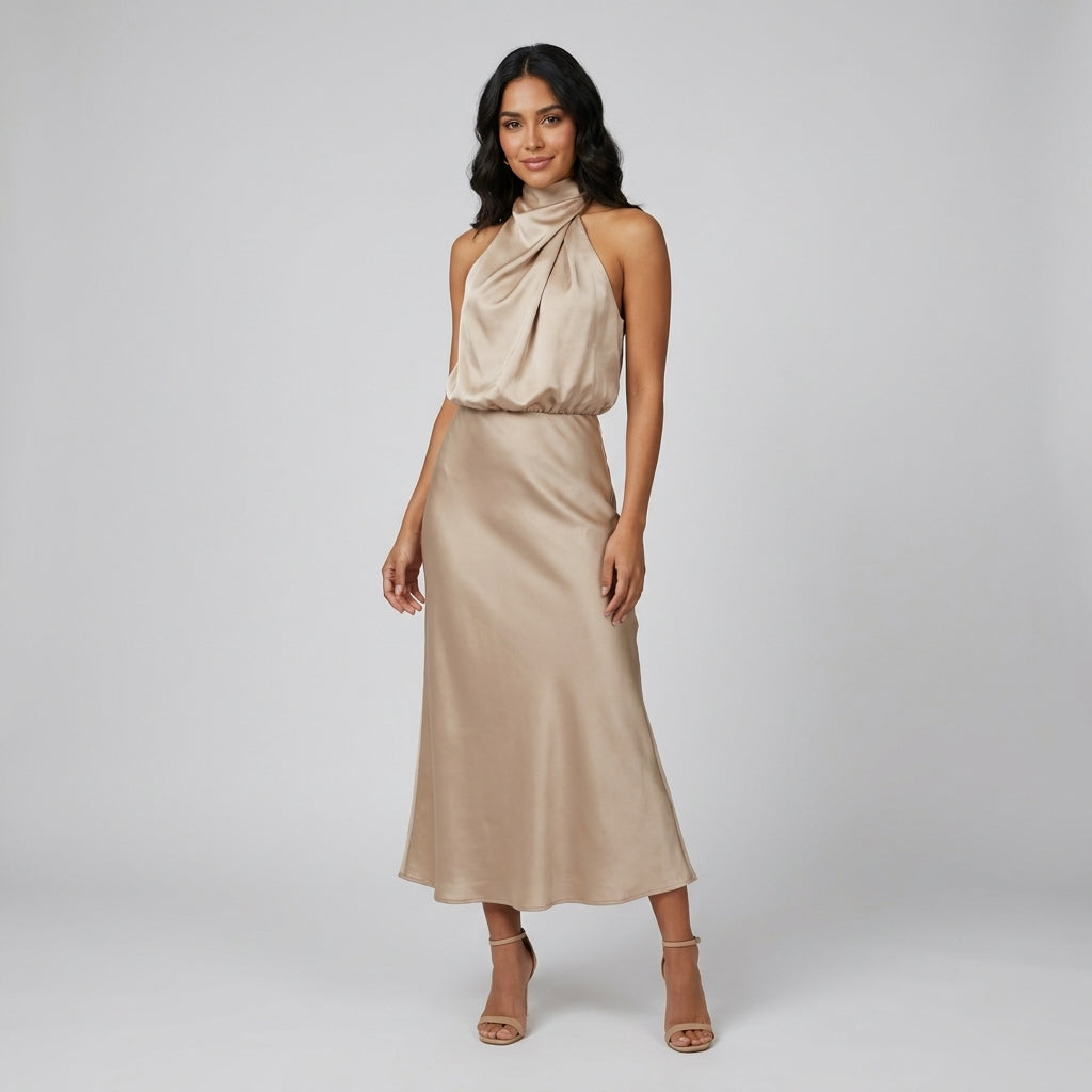Violeta | Vestido Drapeado Sahara