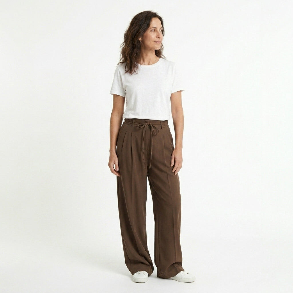 Sophie Pantalones de pierna ancha con cordones