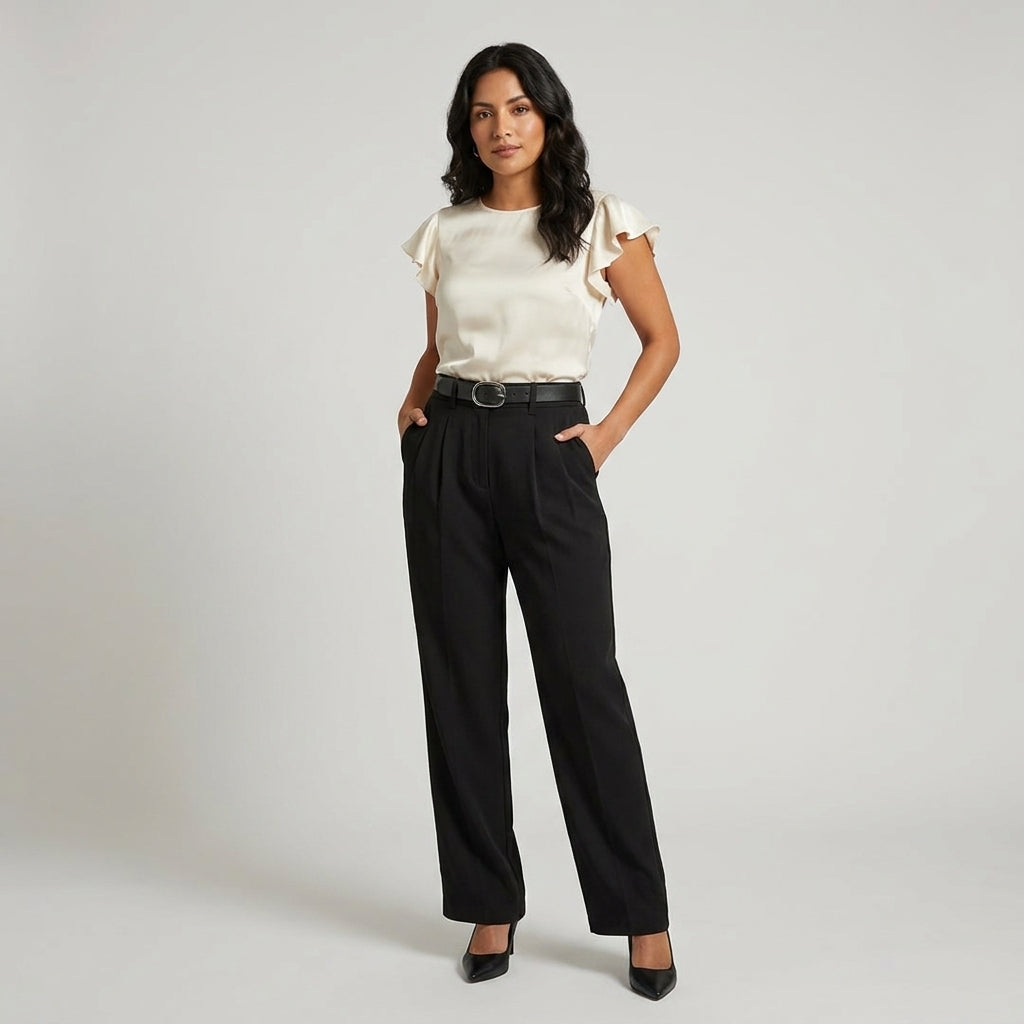 Tinashe Pantalones Tailored de Pierna Ancha