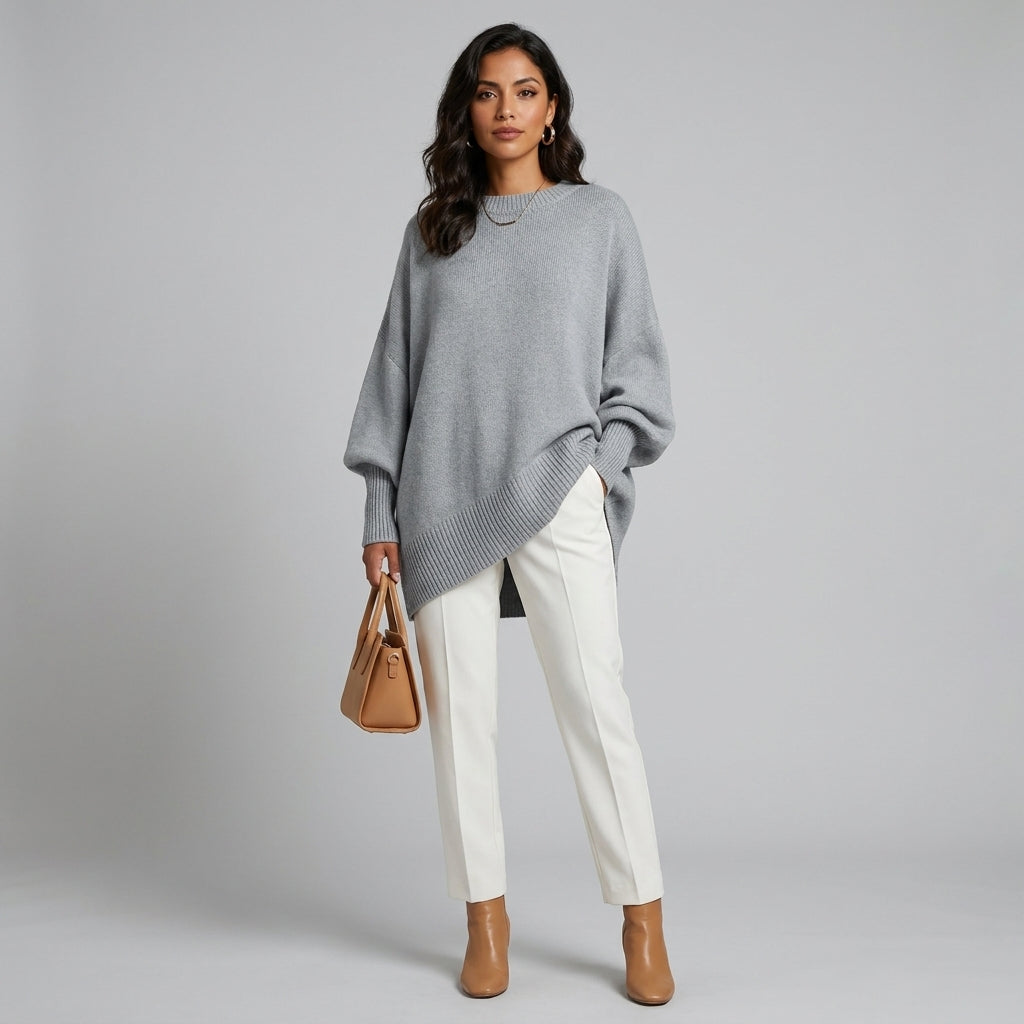 LAURA | JERSEY PONCHO OVERSIZE
