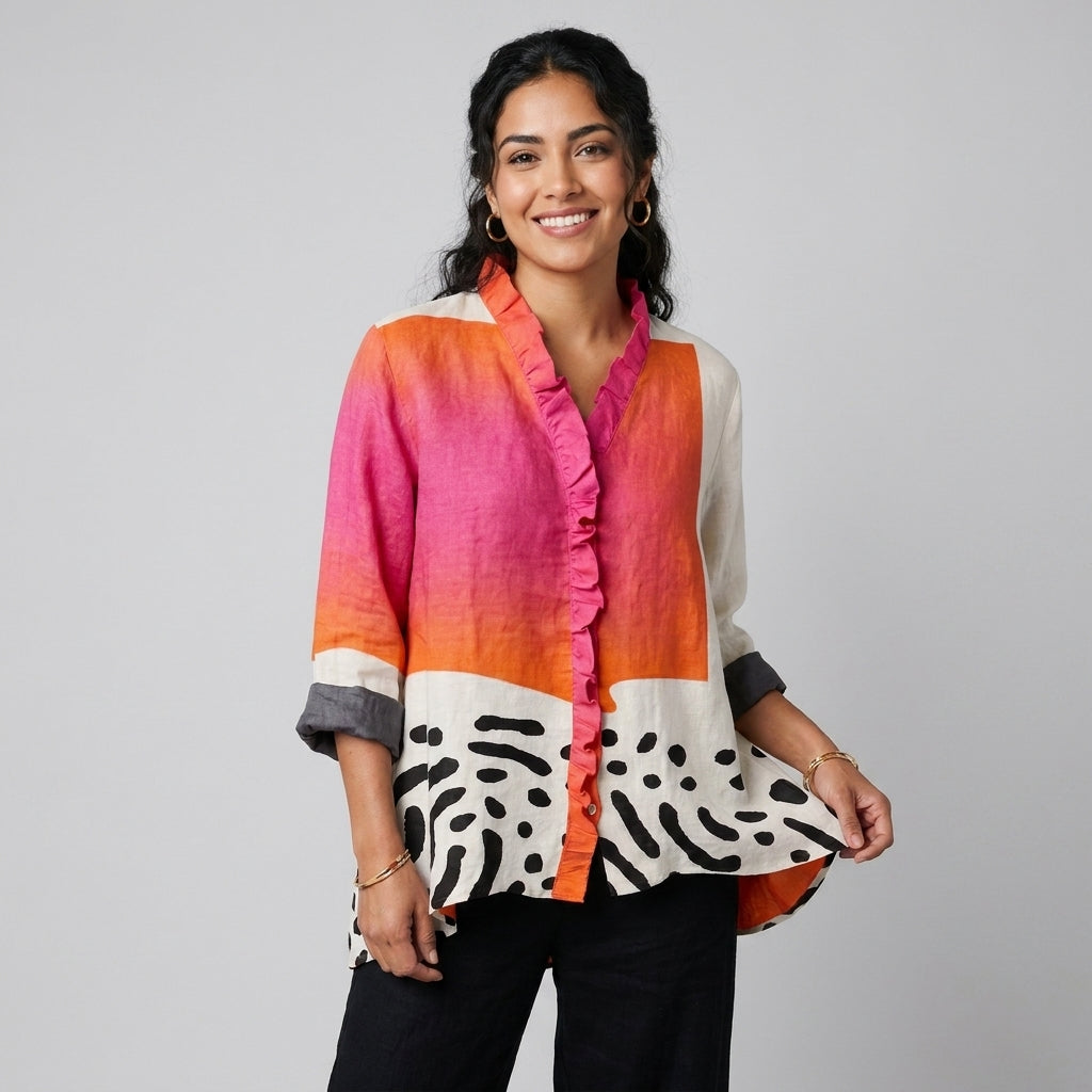 Martina™ | Blusa de Lino Premium