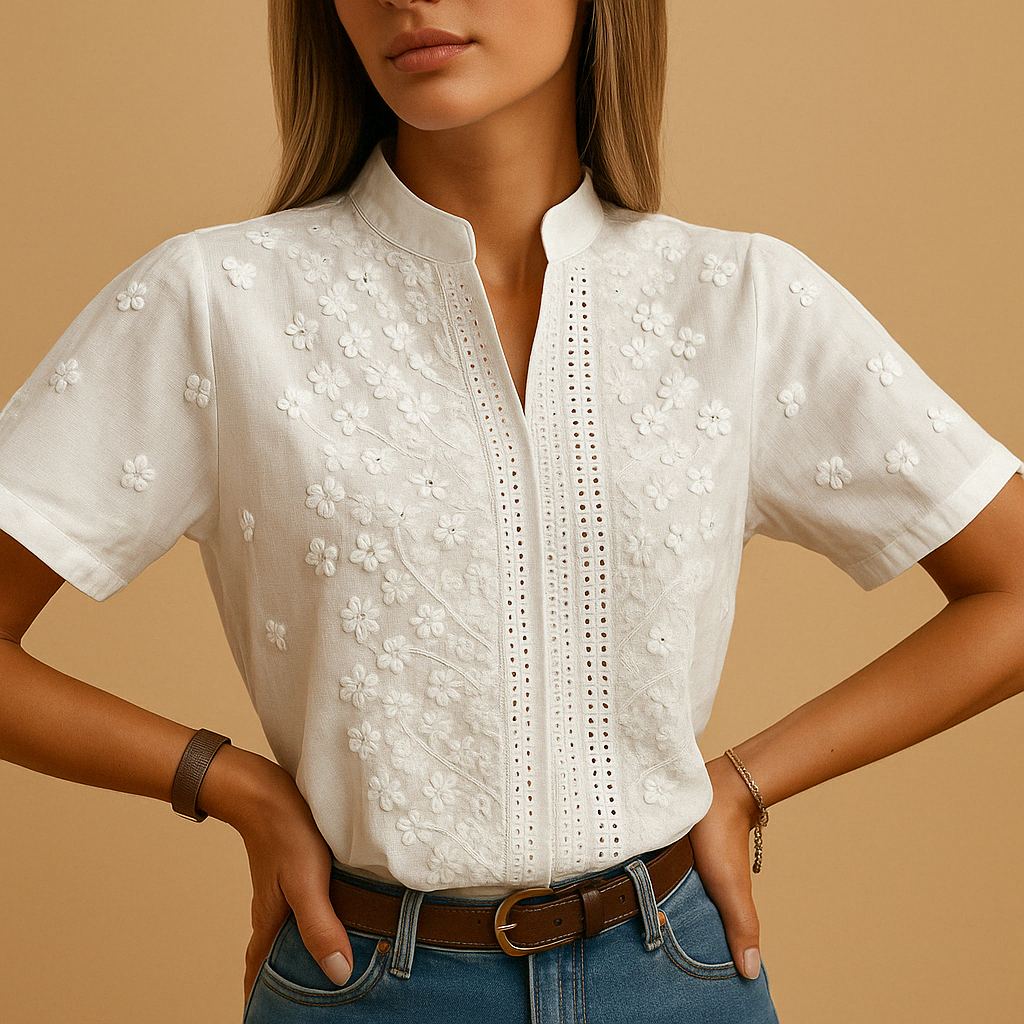 Elisa | Blusa blanca de tendencia