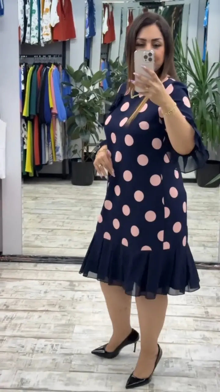 VICTORIA | VESTIDO PLISADO DE LUNARES