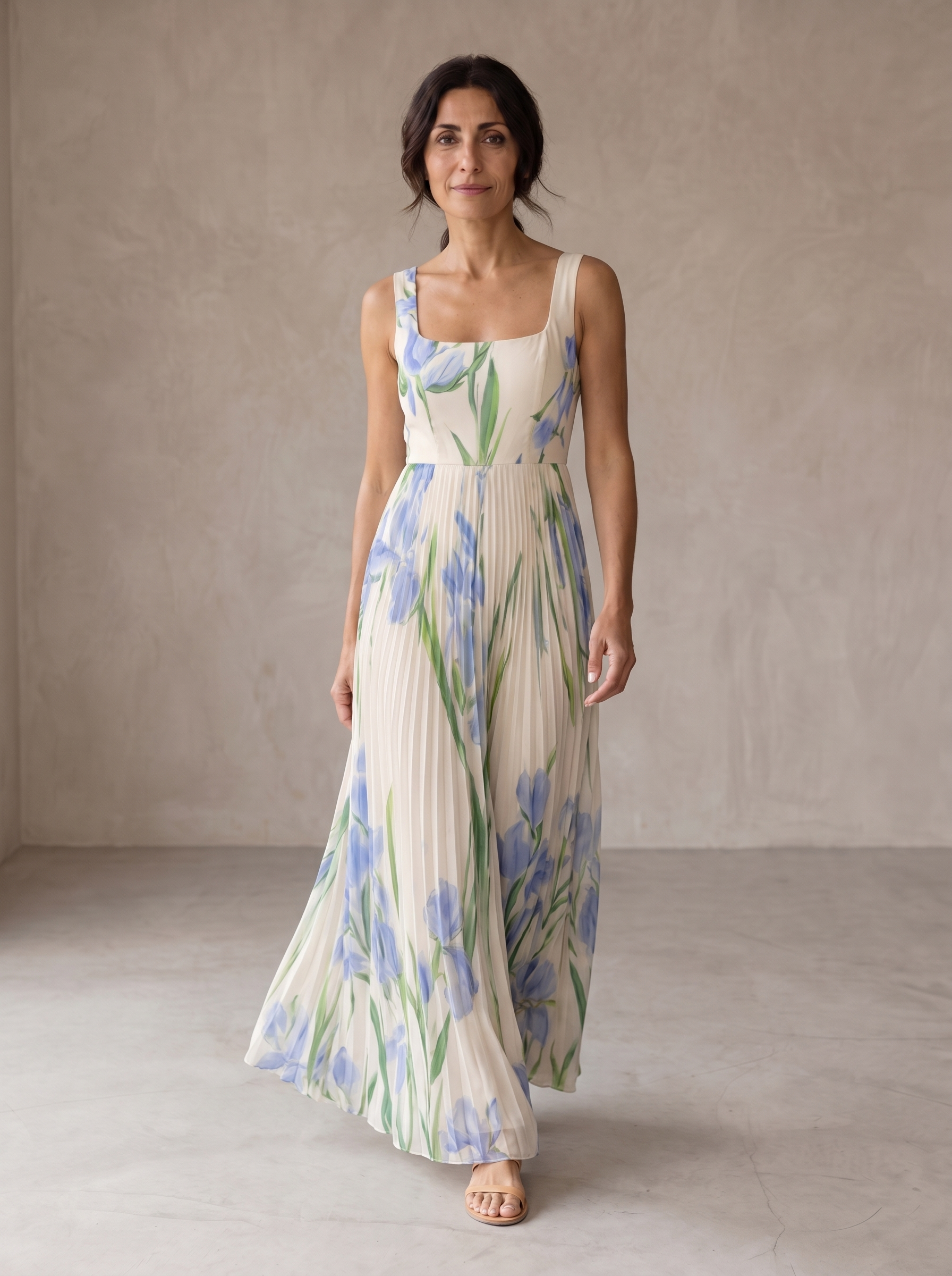Oriana | Vestido Maxi Evasé Floral